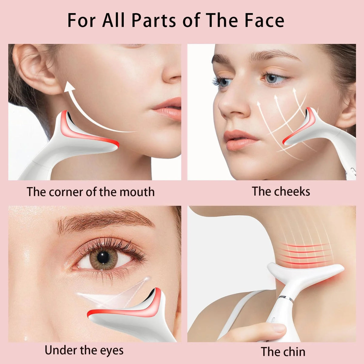 3-In-1 Face and Neck Massager with Warmth, Vibration and Microcurrent