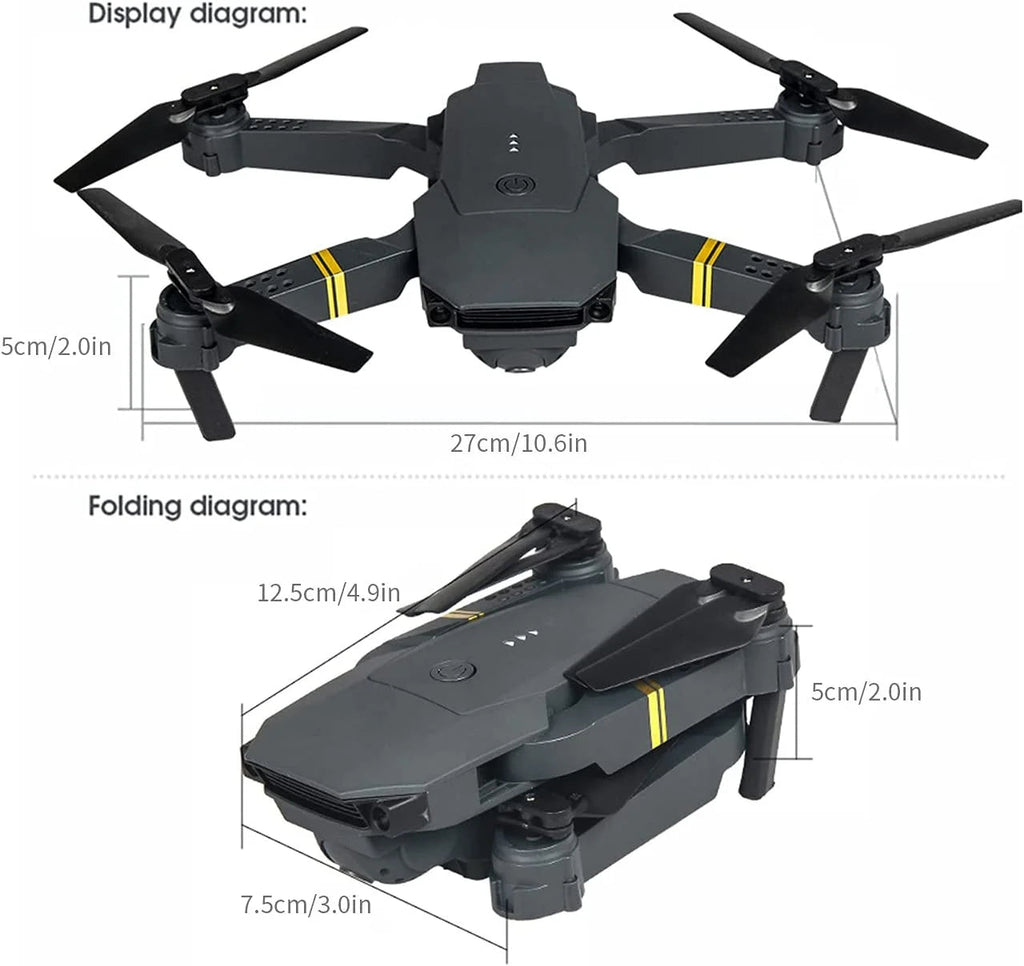 4K HD Dual Camera RC FPV WiFi Portable Wide Angle Foldable Quadcopter Drone